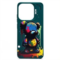 Чехол для Tecno Pop 7 (BF6), Spark Go 2023 (BF7) силиконовый (рис. 335/медведь) <темно-зеленый> ― Оптовый PromiseMobile