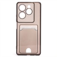 Чехол для Tecno Spark 20 Pro (KJ6) силиконовый с картхолдером №2 <черный> ― Оптовый PromiseMobile