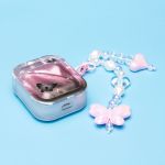 Чехол для кейса наушников Apple AirPods, AirPods 2 пластиковый PCP10 <серебристо-розовый>