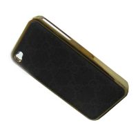 Promisemobile.ru: купить Чехол Apple iPhone 4/4s пластиковый с кож.вставками GUCCi <темно-серый>, продажа Чехол Apple iPhone 4/4s пластиковый с кож.вставками GUCCi <темно-серый>