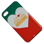 Чехол для Apple iPhone 5/5s задняя крышка пластик Moschino №1 <зелено-красный>