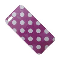 Promisemobile.ru: купить Чехол Apple iPhone 5/5s силиконовый "Горошек" <фиолетово-белый>, продажа Чехол Apple iPhone 5/5s силиконовый "Горошек" <фиолетово-белый>