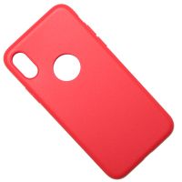 Чехол для Apple iPhone X, iPhone Xs силиконовый матовый тонкий <красный> ― Оптовый PromiseMobile