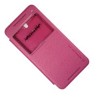 Чехол для HTC One (E9+) флип боковой пластик-кожзам с окошком Nillkin Sparkle <красный> ― Оптовый PromiseMobile