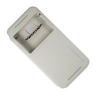 Чехол для HTC One (M9) флип боковой пластик-кожзам с окошком Nillkin Sparkle <белый> ― Оптовый PromiseMobile