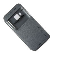 Чехол для HTC One (M9+) флип боковой пластик-кожзам с окошком Nillkin Sparkle <черный> ― Оптовый PromiseMobile