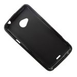 Чехол для HTC One XC силиконовый матовый <черный>