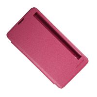 Чехол для LG K520 (Stylus 2) флип боковой пластик-кожзам с окошком Nillkin Sparkle <розовый> ― Оптовый PromiseMobile