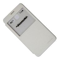 Чехол для Samsung SM-A710F (Galaxy A7 2016) флип боковой пластик-кожзам с окошком Nillkin Sparkle <белый> ― Оптовый PromiseMobile