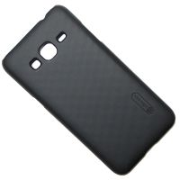 Чехол для Samsung SM-J300F (Galaxy J3) задняя крышка пластик ребристый Nillkin <черный> ― Оптовый PromiseMobile