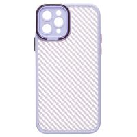 Чехол для Apple iPhone 11 Pro пластиковый вставка под карбон <светло-фиолетовый> ― Оптовый PromiseMobile