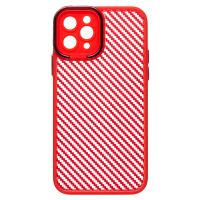 Чехол для Apple iPhone 11 Pro пластиковый вставка под карбон <красный> ― Оптовый PromiseMobile