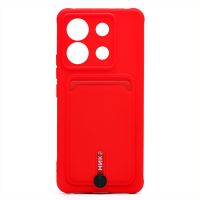 Чехол для Xiaomi Redmi Note 13 Pro 5G (2312DRA50C) силиконовый с картхолдером №4 <красный> ― Оптовый PromiseMobile