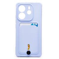 Чехол для Xiaomi Redmi Note 14 (24117RN760) силиконовый с картхолдером №4 <светло-фиолетовый> ― Оптовый PromiseMobile