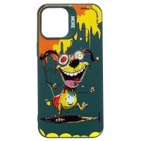 Чехол для Apple iPhone 12 Pro Max силиконовый (рис. 335/собака) <темно-зеленый> ― Оптовый PromiseMobile