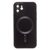 Чехол для Apple iPhone 12 силиконовый Matte MagSafe <черный> ― Оптовый PromiseMobile
