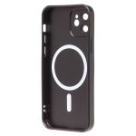 Чехол для Apple iPhone 12 силиконовый Matte MagSafe <черный>