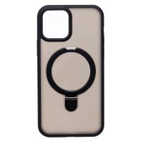 Чехол для Apple iPhone 12, iPhone 12 Pro силиконовый MagSafe с подставкой <черный> ― Оптовый PromiseMobile