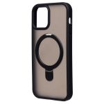 Чехол для Apple iPhone 12, iPhone 12 Pro силиконовый MagSafe с подставкой <черный>