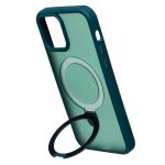 Чехол для Apple iPhone 12, iPhone 12 Pro силиконовый MagSafe с подставкой <зеленый>