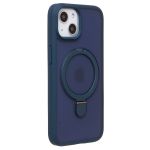 Чехол для Apple iPhone 13 силиконовый MagSafe с подставкой <синий>