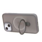 Чехол для Apple iPhone 13 силиконовый MagSafe с подставкой <серый>