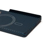 Чехол для Samsung SM-S938B (Galaxy S25 Ultra) пластиковый MagSafe POSH KEVLAR <темно-синий>