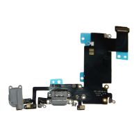 Шлейф для Apple iPhone 6s Plus на системный разъем, разъем гарнитуры и микрофон <серый> ― Оптовый PromiseMobile
