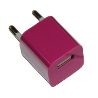 Сетевое зарядное устройство USB T3-500 (1A) <сиреневый> ― Оптовый PromiseMobile